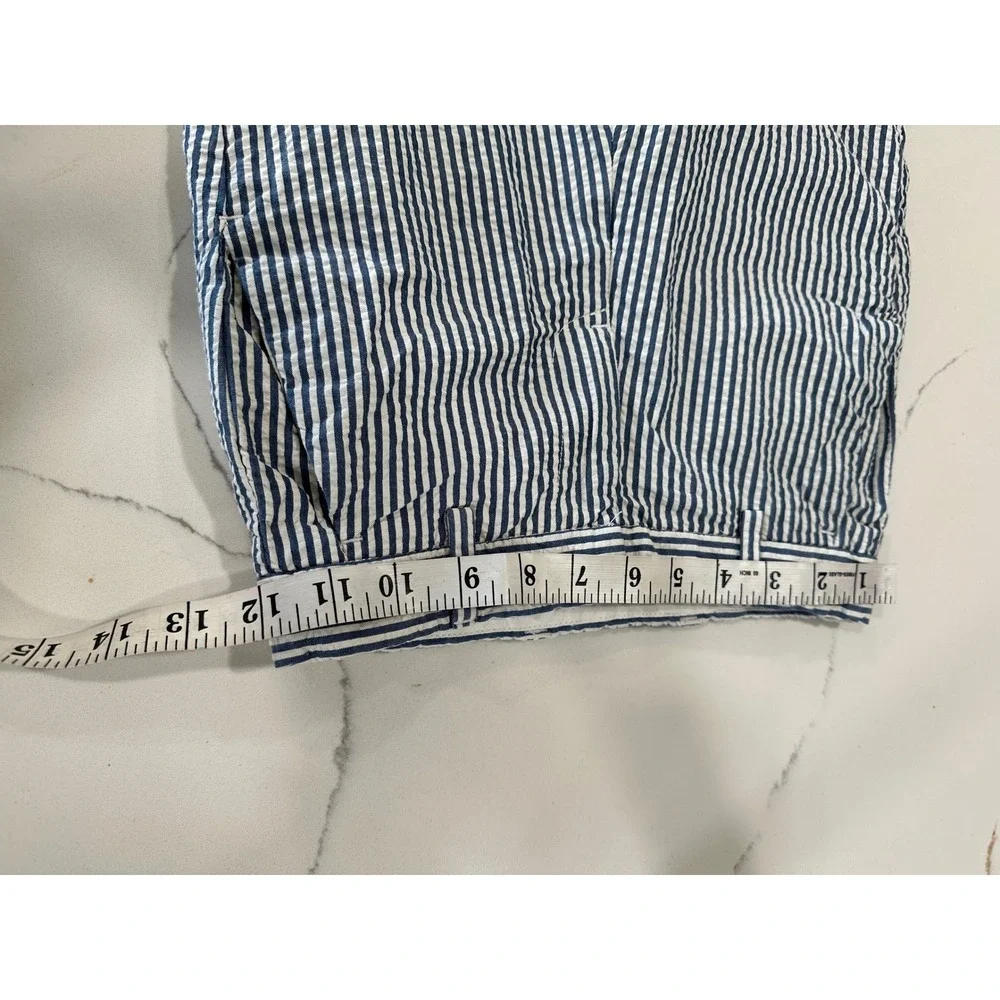 Lands End Kids‎ Navy White Stripe Seersucker Pants Size 10S
